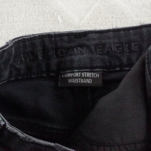 American Eagle Outfitters Mom Shorts womens 4 Black Denim Distressed - Picture 5 of 11